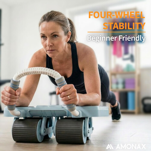 Amonax Ab Roller Exercise Wheel, Four Wheel Abs Trainer with Elbow 2