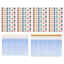 336 Pcs Acrylic Paint Set 24 Set 12 Colors Acrylic Paint Strips 48Pcs Painting Brushes for Kids Adults (2ml)