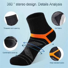 3 Pairs High Quality Men Cotton Socks Black Sports Socks Casual Soft Running Summer Absorb Sweat Breathable Male Sock