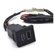 Car USB Charger PD Quick Charge QC3.0 Phone Charging Adapter Outlet for  Multivan T5 2003-2015