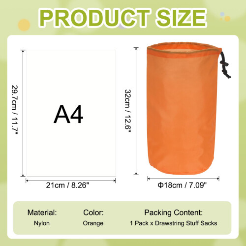 YELARXI Stuff Sack, Nylon Waterproof Storage Sacks Portable 1