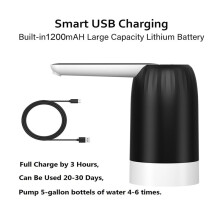 2X 5 Gallon Jug Water Dispenser, Water Bottle Pump 5 Gallon Water Dispenser, USB Charging Drinking Water Dispenser