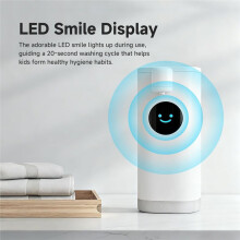Automatische Schuimende Zeepdispenser, Contactloze Slimme Handzeepdispenser met LED-Lachtimer, Oplaadbaar Via USB-C, Waterdicht.