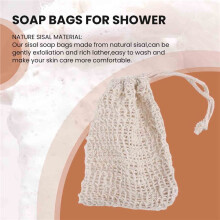 BañO de Ducha Bolsa de JabóN de Sisal Bolsa de JabóN de Sisal Natural Soporte de Bolsa de Protector de JabóN Exfoliante 50 Piezas