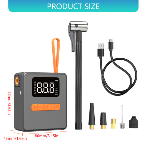 Rapid Inflation Device Includes Digital Monitor ABS for Bikes Car Motorcycle 2