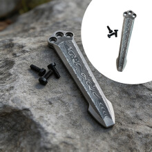Sturdy Damascus Steel Belt Clip Pocket Clip For Professional Strategic Cutter