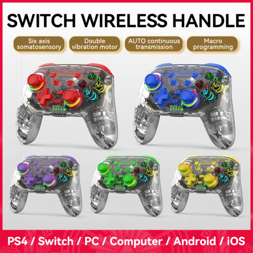 (Purple) Wireless Controller Joystick for Nintendo Switch PS4 PC Android iOS Gamepad 1