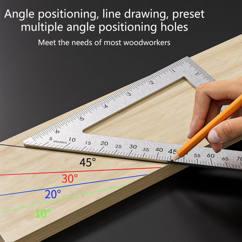 Precisions Measuring Tool Triangular Ruler Stainless Steel Angles Isosceles Triangle 7754004700116