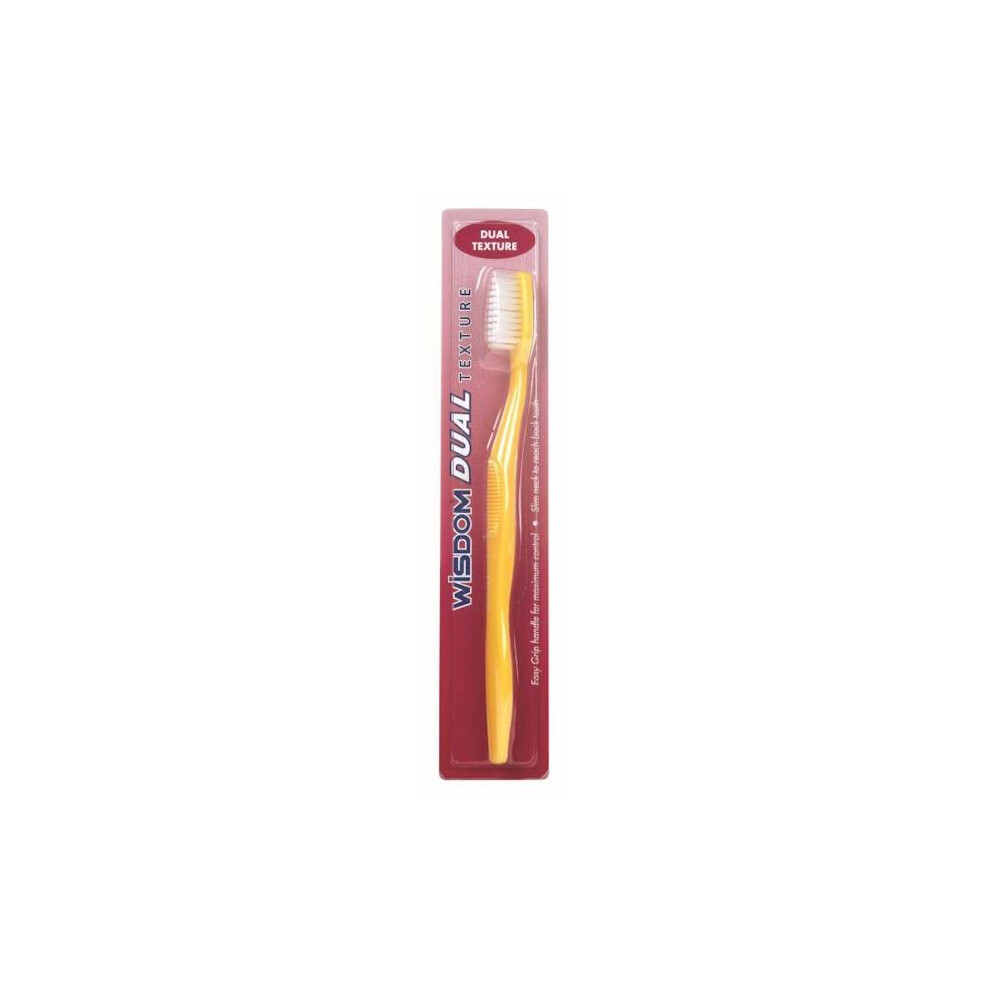 Addis 6 X Wisdom Dual Texture Toothbrush Colours Vary
