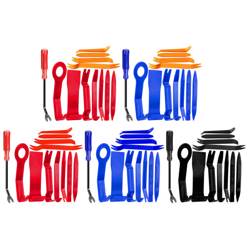 12Pcs Car Interior Panel Removal Installation Tools Ergonomic Auto Trim Pry Orange blue 1