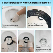 Universal Camping Toilet Seal Gasket Leak Proof Odor Control Simple Install Rubb