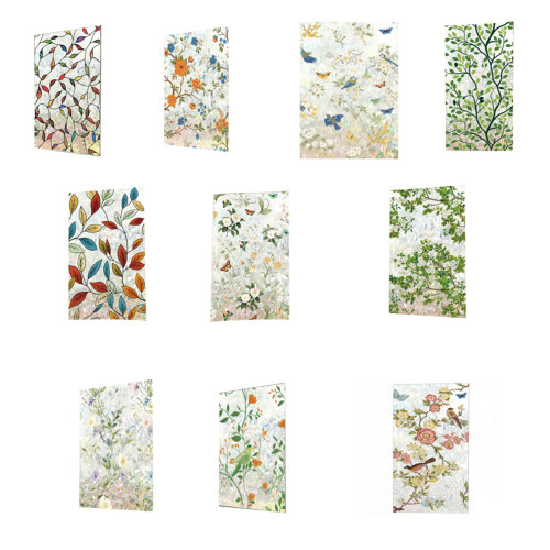 Removable Flower Window Cling Sun Blocking Heat Control For Light Filtering N