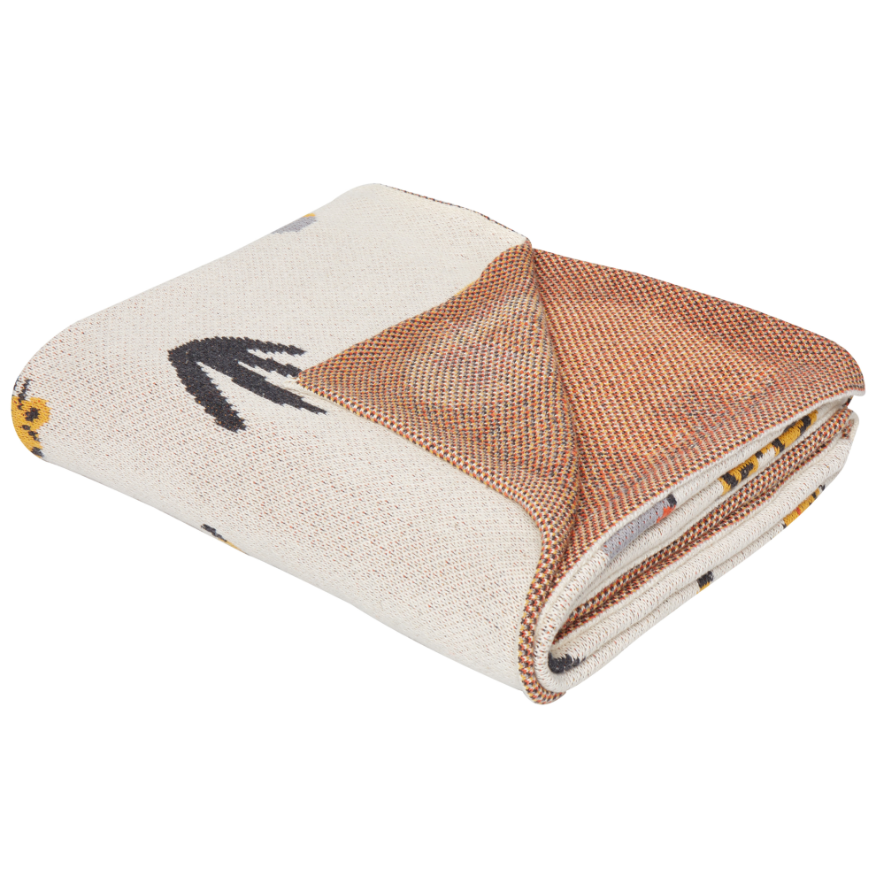 Beliani Blanket Sameo Cotton 130 X 170 Cm Multicolour