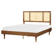 Bed Rattan AURAY 160 x 200 cm (EU King Size) Brown