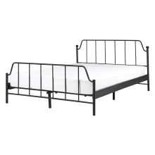 Bed Metal MAURESSAC 140 x 200 cm (EU Double) Black
