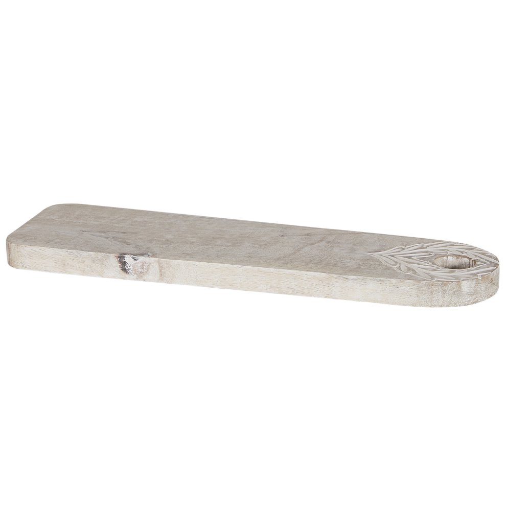 Beliani Serving Tray Asuan Mango Wood Light/Brown