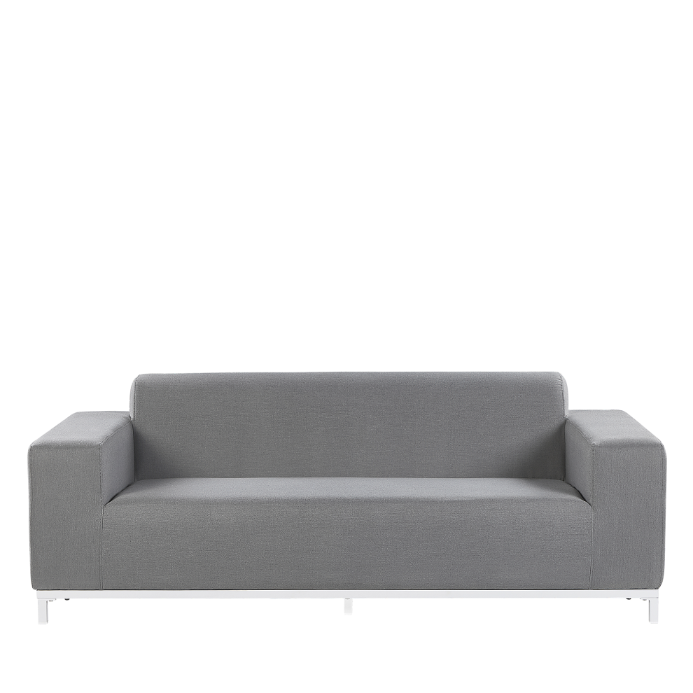 Beliani Garden Sofa 2 Seater Rovigo Grey