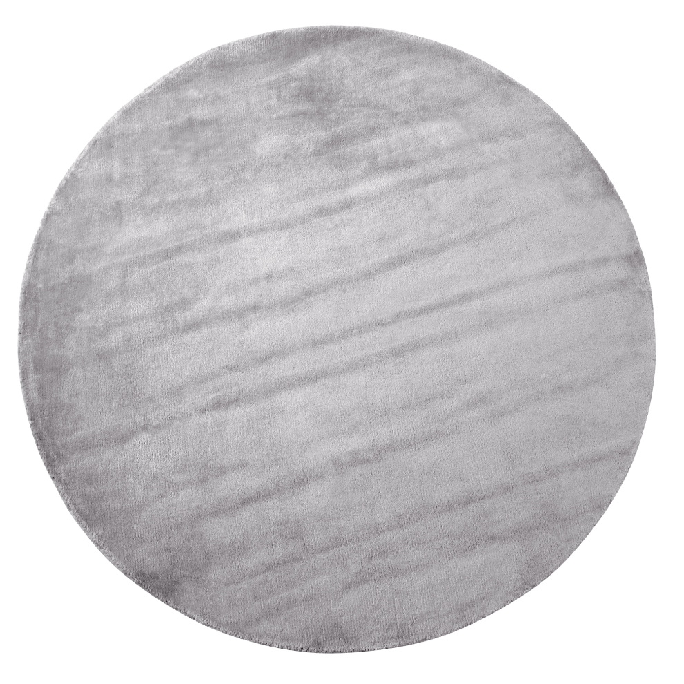 Beliani Rug Gesi Ii Light Ø 140 Cm Viscose Grey