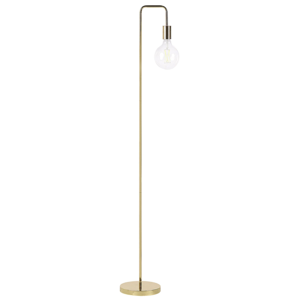 Beliani Floor Lamp Savena Metal Gold