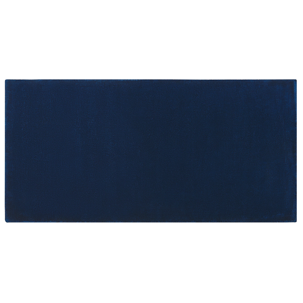 Beliani Rug Gesi Ii Navy Blue 80 X 150 Cm Viscose
