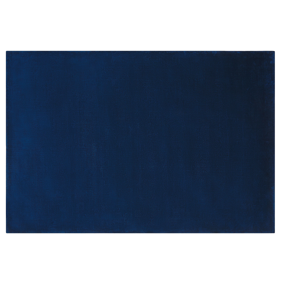 Beliani Rug Gesi Ii Navy Blue 160 X 230 Cm Viscose