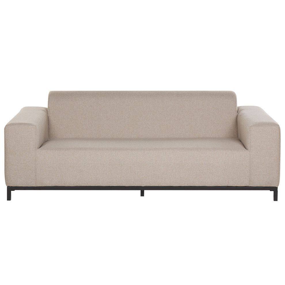 Beliani Garden Sofa 2 Seater Rovigo Beige