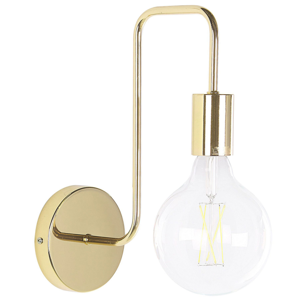 Beliani Wall Lamp Savena Gold Metal