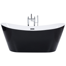Freestanding Bathtub ANTIGUA 1800 x 780 mm Black