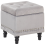 Beliani Storage Pouffe LORETTO Velvet Light Grey 1