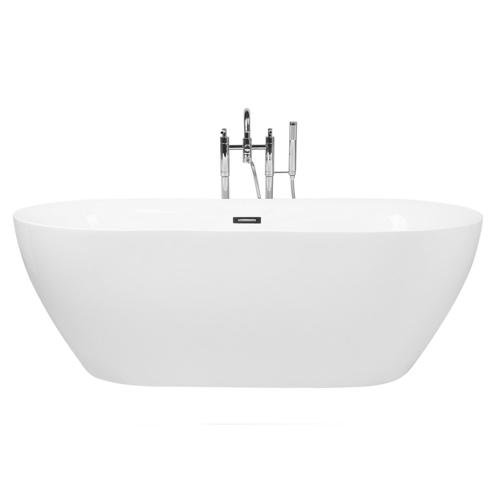 Beliani Freestanding Bathtub Carrera 1600 X 750 Mm White