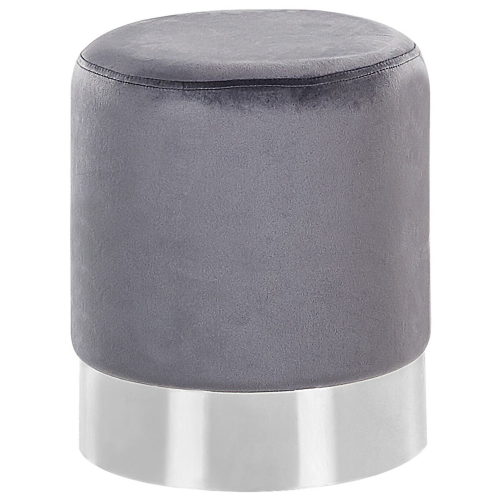 Beliani Pouffe BRIGITTE Velvet Grey