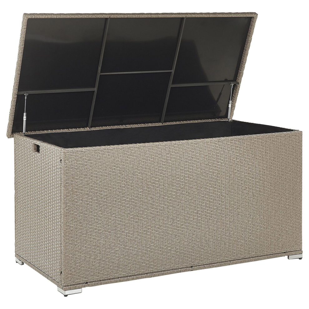 Beliani Storage Box Modena 155 Cm 75 Cm Taupe