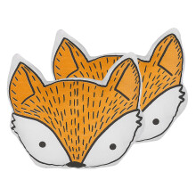 Set of 2 Decorative Cushions VADODARA Cotton 50 x 40 cm Orange Fox