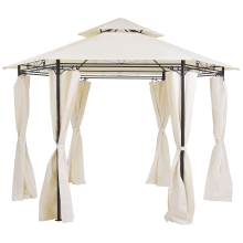 Gazebo PORTEL Metal 350 cm 350 cm Beige