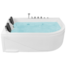 Corner Hot Tub with LED CALAMA Right Hand 1800 x 1200 mm White