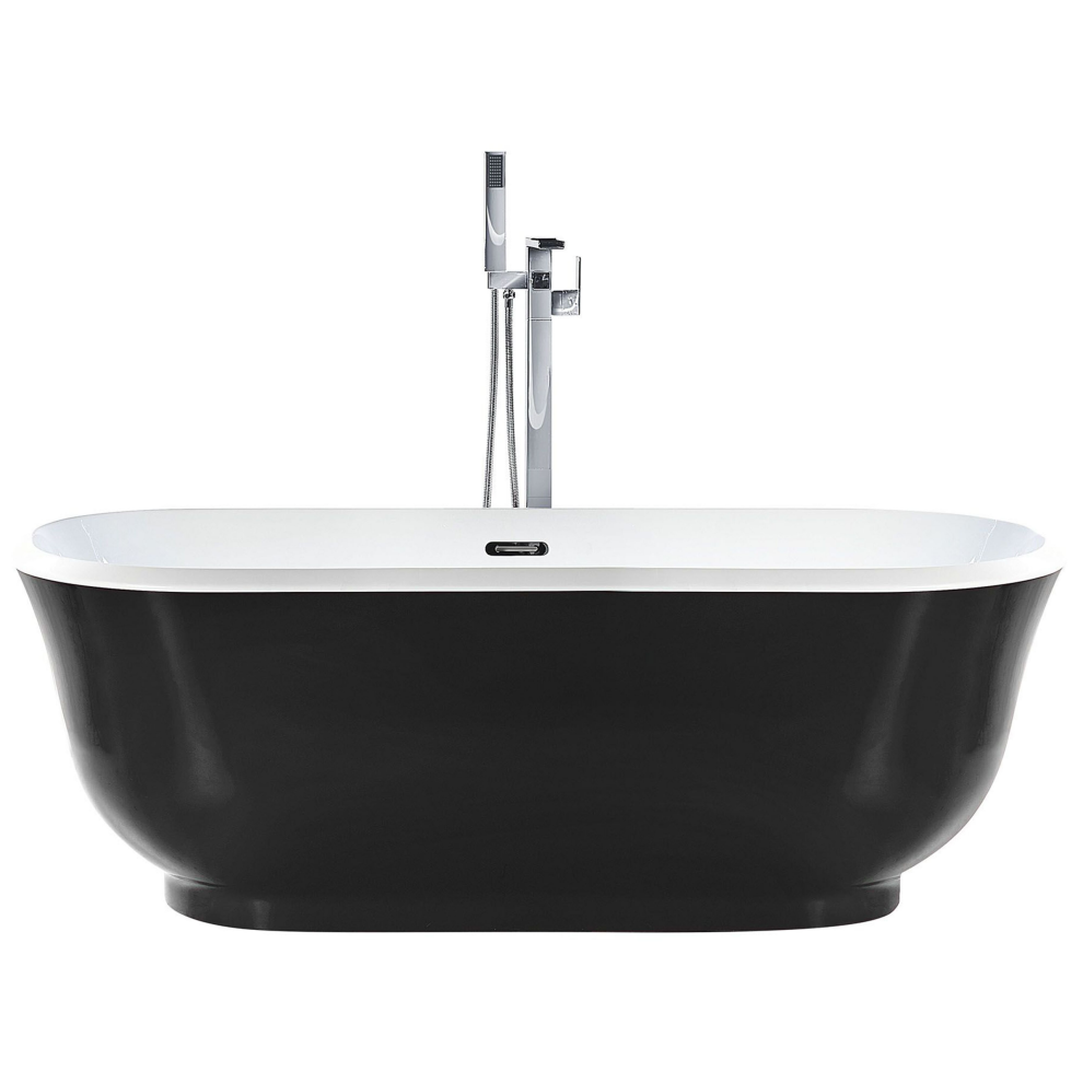 Beliani Freestanding Bathtub Tesoro 1700 X 770 Mm Black
