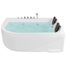 Corner Hot Tub with LED CALAMA Left Hand 1800 x 1200 mm White