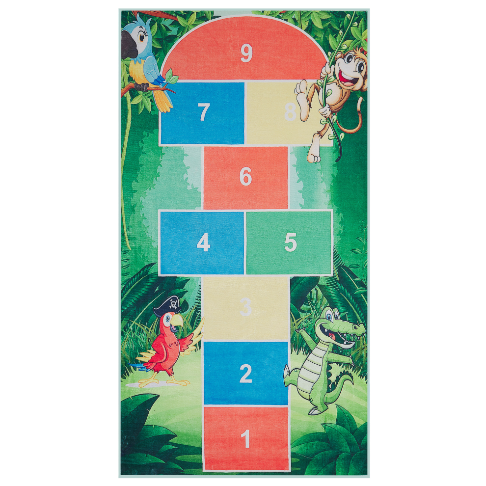 Beliani Kids Rug Babadag Green 80 X 150 Cm