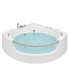 Corner Hot Tub with LED MANGLE 2010 x 1500 mm White