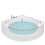 Beliani Corner Hot Tub with LED MANGLE 2010 x 1500 mm White 1