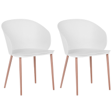 Set of 2 Dining Chairs BLAYKEE White