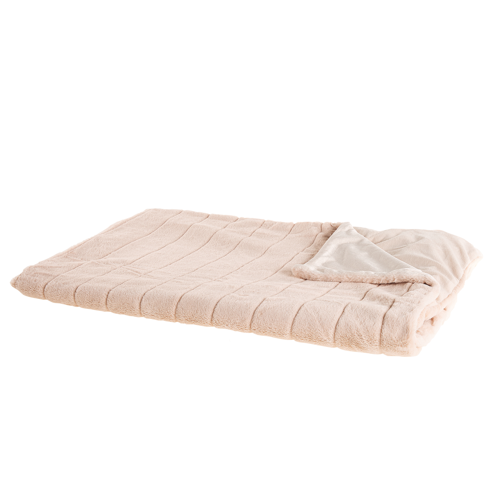 Beliani Blanket Smahra 150 X 200 Cm Pink