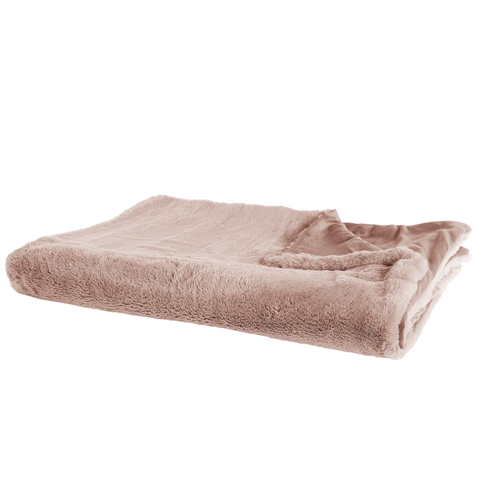 Beliani Blanket Chaab 150 X 200 Cm Pink