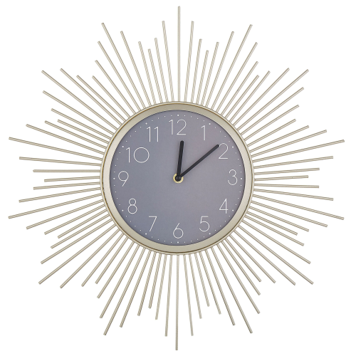 Beliani Wall Clock SOLURA 45 cm Metal Gold
