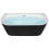 Beliani Bathtub HARVEY 1700 x 800 mm Black/ White 1