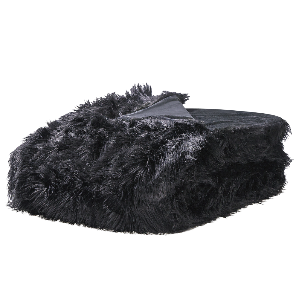 Beliani Bedspread Delice 200 X 220 Cm Black