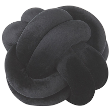 Throw Cushion MALNI Velvet 20 x 20 cm Black Solid