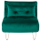 Beliani Single Sofa Bed VESTFOLD Velvet Dark Green 1