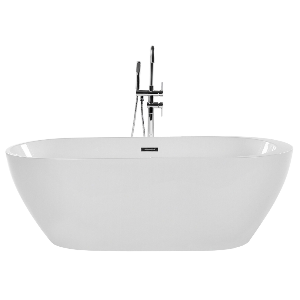 Beliani Freestanding Bathtub Nevis 1600 X 750 Mm White