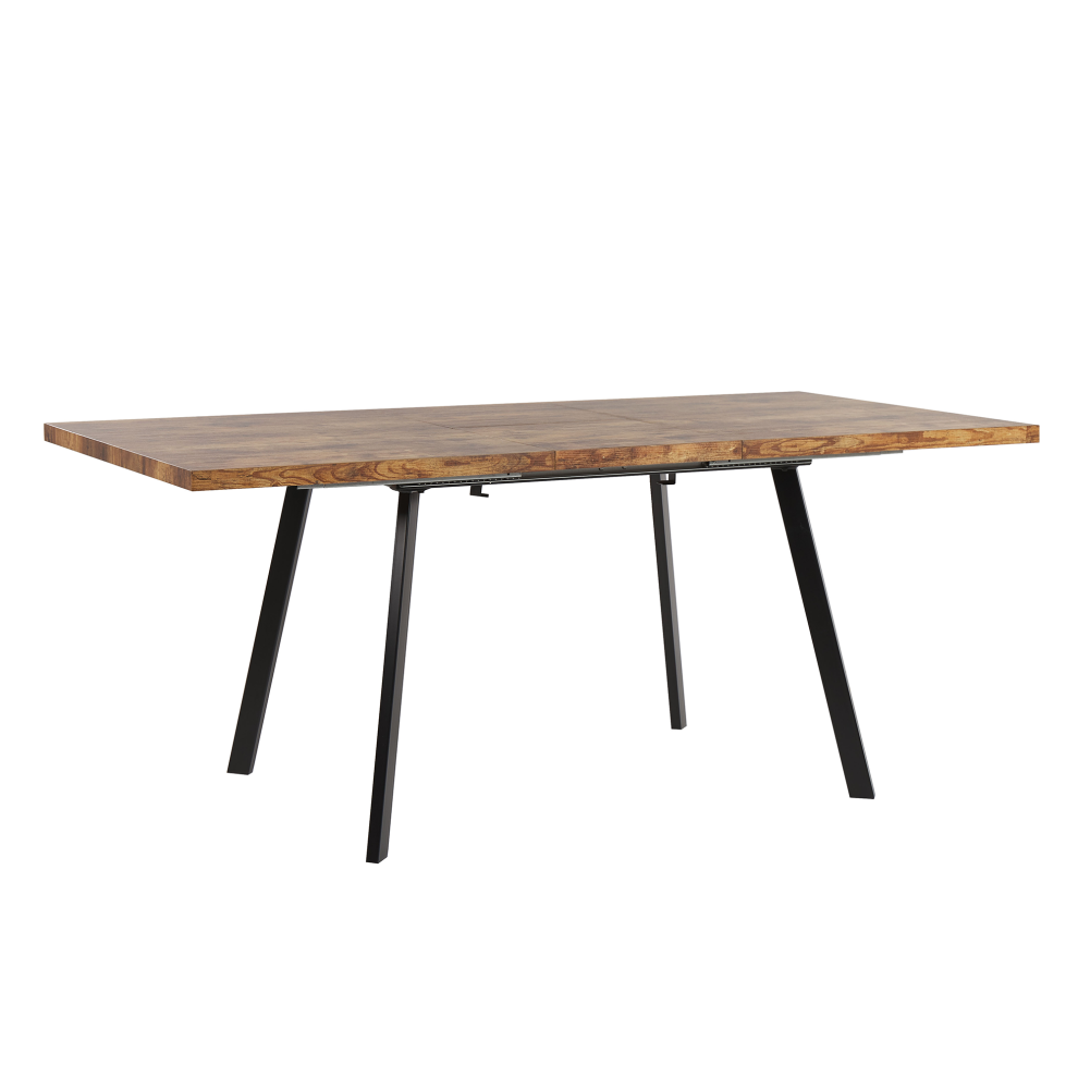 Beliani Extending Dining Table Harlow Dark Brown 140/180 Cm 90 Cm